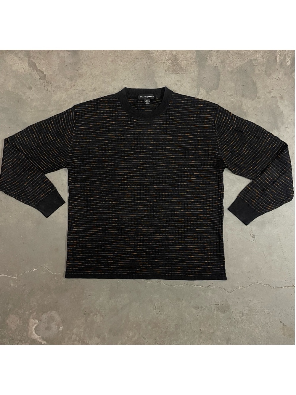 Vintage Jhane Barnnes Silk Blend Textured Knit Lightweight Sweater